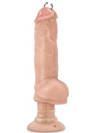 Телесный реалистичный вибратор Bad Boy Next Door с пирсингом - 33 см. - Blush Novelties