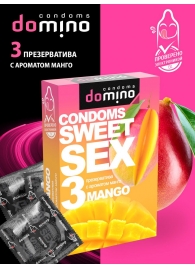 Презервативы для орального секса DOMINO Sweet Sex с ароматом манго - 3 шт. - Domino - купить с доставкой в Омске