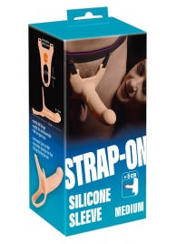 Силиконовый полый страпон на ремнях Silicone Strap-on - 16 см. - Orion - купить с доставкой в Омске