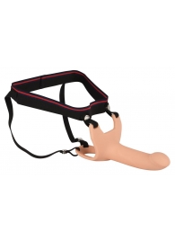 Силиконовый полый страпон на ремнях Silicone Strap-on - 16 см. - Orion - купить с доставкой в Омске