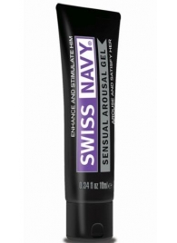 Возбуждающий гель-лубрикант на водной основе Sensual Arousal Lubricant - 10 мл. - Swiss navy - купить с доставкой в Омске
