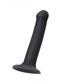 Черный фаллос на присоске Silicone Bendable Dildo M - 18 см. - Strap-on-me - купить с доставкой в Омске