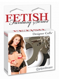 Металлические серебристые наручники Designer Metal Handcuffs - Pipedream - купить с доставкой в Омске