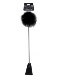 Черный стек Feather Crop с пуховкой на конце - 53,3 см. - Pipedream - купить с доставкой в Омске