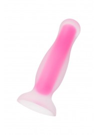 Розовая, светящаяся в темноте анальная втулка John Glow - 12,5 см. - ToyFa
