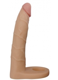 Телесная насадка-фаллоимитатор для двойного проникновения - 17 см. - Lovetoy - купить с доставкой в Омске