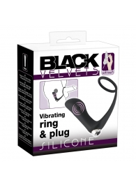 Черное эрекционное кольцо с анальной вибропробкой Vibrating Ring   Plug - Orion - в Омске купить с доставкой