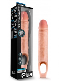 Телесный реалистичный фаллоудлинитель 10 Inch Silicone Cock Sheath Penis Extender - 25,4 см. - Blush Novelties - в Омске купить с доставкой
