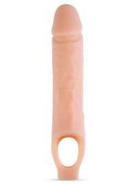 Телесный реалистичный фаллоудлинитель 10 Inch Silicone Cock Sheath Penis Extender - 25,4 см. - Blush Novelties - в Омске купить с доставкой
