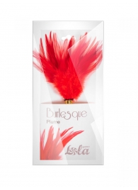 Красный перьевой тиклер Plume - 23 см. - Lola Lingerie - купить с доставкой в Омске