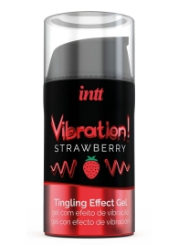 Жидкий интимный гель с эффектом вибрации Vibration! Strawberry - 15 мл. - INTT - купить с доставкой в Омске