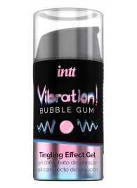 Жидкий интимный гель с эффектом вибрации Vibration! Bubble Gum - 15 мл. - INTT - купить с доставкой в Омске