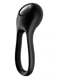 Черное эрекционное виброкольцо Majestic Duo - Satisfyer - в Омске купить с доставкой