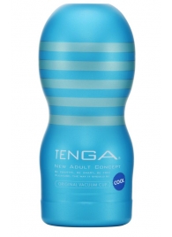 Мастурбатор с охлаждающей смазкой TENGA Original Vacuum Cup Cool - Tenga - в Омске купить с доставкой