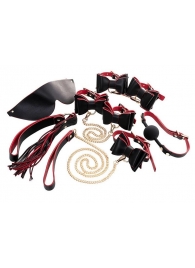 Черно-красный бондажный набор Bow-tie - ToyFa - купить с доставкой в Омске