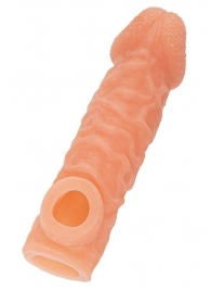 Телесная закрытая насадка с шершавой головкой Cock Sleeve Size L - 17,6 см. - KOKOS - в Омске купить с доставкой
