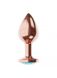 Пробка цвета розового золота с малиновым кристаллом Diamond Topaz Shine L - 8,3 см. - Lola Games - купить с доставкой в Омске