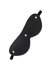 Черная кожаная маска Anonymo с мягким подкладом - ToyFa - купить с доставкой в Омске