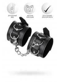 Черные наручники Anonymo на сцепке - ToyFa - купить с доставкой в Омске
