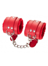 Красные наручники Anonymo из искусственной кожи - ToyFa - купить с доставкой в Омске