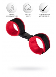 Красно-черные велюровые оковы Anonymo - ToyFa - купить с доставкой в Омске