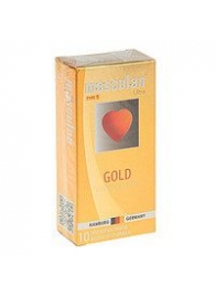 Презервативы Masculan Ultra Gold с золотым напылением и ароматом ванили - 10 шт. - Masculan - купить с доставкой в Омске