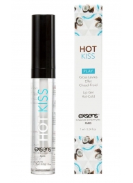 Блеск для губ Hot Kiss Coconut с ароматом кокоса - 7 мл. - Exsens - купить с доставкой в Омске