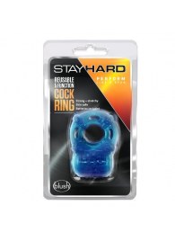 Голубое эрекционное виброкольцо Reusable 5 Function Cock Ring - Blush Novelties - в Омске купить с доставкой