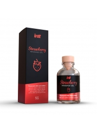 Массажный гель с ароматом клубники Strawberry - 30 мл. - INTT - купить с доставкой в Омске
