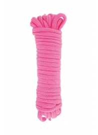 Розовая веревка для связывания Sweet Caress Rope - 10 метров - Sweet Caress - купить с доставкой в Омске