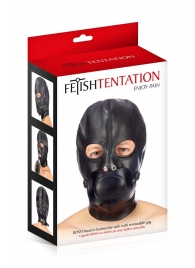 Маска-шлем с прорезями для глаз и регулируемым кляпом - Fetish Tentation - купить с доставкой в Омске