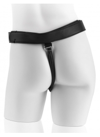Страпон с телесной насадкой 7  Uncut with Strap on Harness - 18 см. - Pipedream - купить с доставкой в Омске