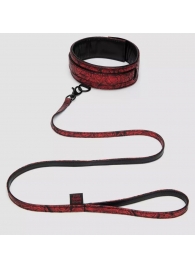 Стильный ошейник с поводком Reversible Faux Leather Collar and Lead - Fifty Shades of Grey - купить с доставкой в Омске