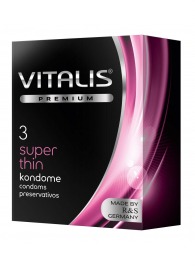 Ультратонкие презервативы VITALIS PREMIUM super thin - 3 шт. - Vitalis - купить с доставкой в Омске