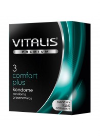 Контурные презервативы VITALIS PREMIUM comfort plus - 3 шт. - Vitalis - купить с доставкой в Омске