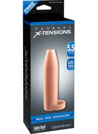 Насадка-расширитель с кольцом для подхвата мошонки Real Feel Enhancer - 14 см. - Pipedream - в Омске купить с доставкой