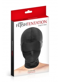 Сплошная маска-шлем с имитацией повязки для глаз - Fetish Tentation - купить с доставкой в Омске