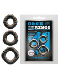 Набор из 3 эластичных дымчатых эрекционных колец - Baile - в Омске купить с доставкой