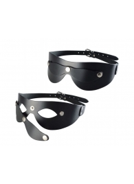 Черная кожаная маска  Новичок - Sitabella - купить с доставкой в Омске