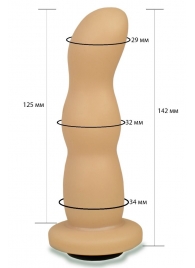 Телесная рельефная насадка Harness - 14,2 см. - LOVETOY (А-Полимер) - купить с доставкой в Омске