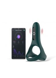 Изумрудное виброкольцо Magic Motion Rise с подхватом мошонки - Magic Motion - в Омске купить с доставкой