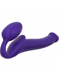 Фиолетовый безремневой страпон Silicone Bendable Strap-On - size S - Strap-on-me - купить с доставкой в Омске
