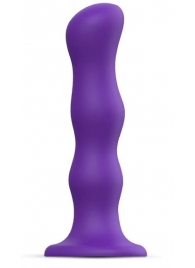 Фиолетовая насадка Strap-On-Me Dildo Geisha Balls size M - Strap-on-me - купить с доставкой в Омске