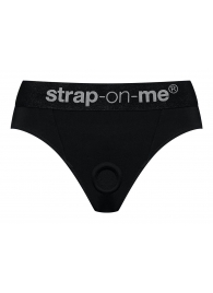 Черные трусики для насадок Heroine Lingerie Harness - size L - Strap-on-me - купить с доставкой в Омске