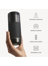 Черный мастурбатор с контролем всасывания Arcwave Pow Stroker - Arcwave - в Омске купить с доставкой