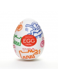 Мастурбатор-яйцо Keith Haring EGG STREET - Tenga - в Омске купить с доставкой
