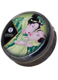 Массажная свеча Exotic Green Tea с ароматом зелёного чая - 30 мл. - Shunga - купить с доставкой в Омске