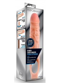 Телесная насадка на пенис 9 Inch Cock Sheath Extender - 22,2 см. - Blush Novelties - в Омске купить с доставкой