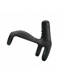 Черная вибронасадка на пенис Vibrating Penis Sling - Baile - в Омске купить с доставкой