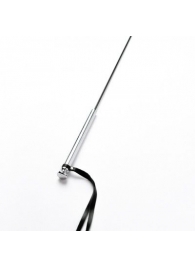 Черный кожаный стек с гладкой ручкой - 55 см. - Crazy Handmade - купить с доставкой в Омске